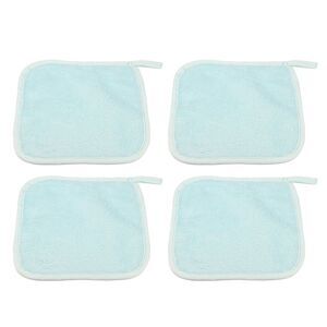 4pcs Washable Reusable Makeup Remover Cleaning Towels Green
